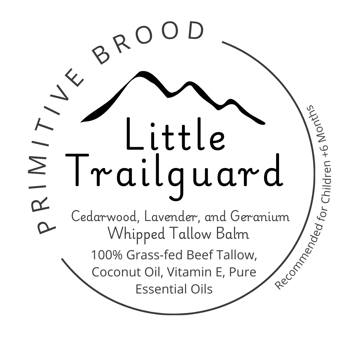 Primitive Brood's Little Trailguard. Cedarwood, Lavender, and Geranium Whipped Tallow Balm.
Non-toxic Bug repellent.