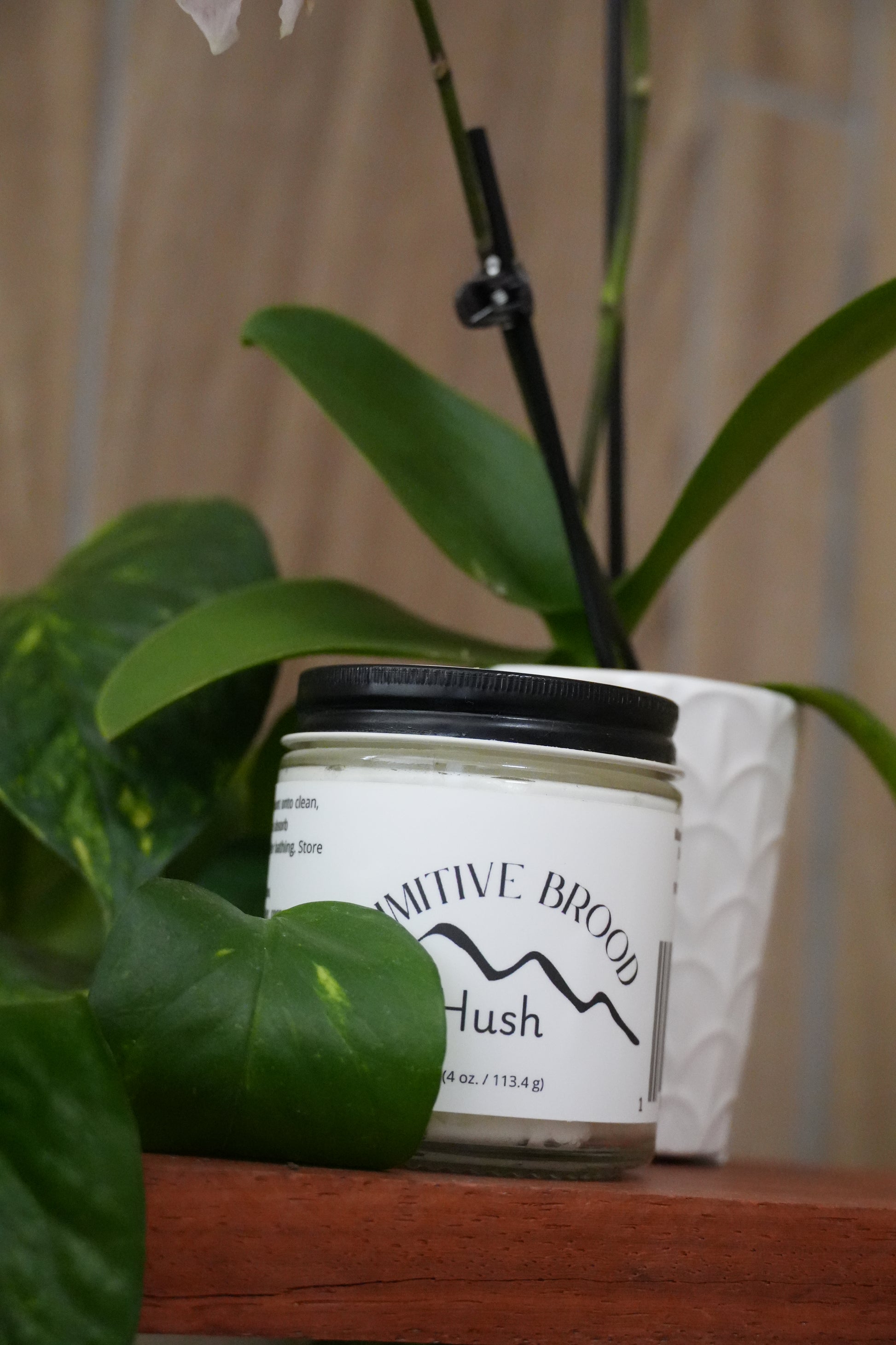 Primitive Brood, Hush Lavender and Chamomile Whipped Tallow Balm. 100% grass-fed Beef Tallow, coconut oil, vitamin E, pure essential oils.