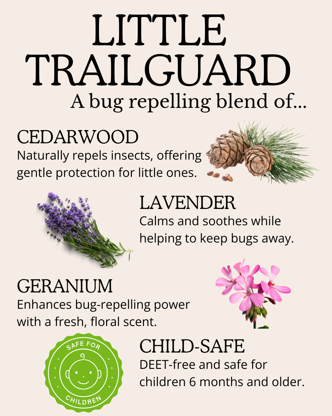 Little Trailguard – Natural Bug Repellent Tallow Balm for Babies & Kids | Gentle Insect Protection with Cedarwood, Lavender & Geranium