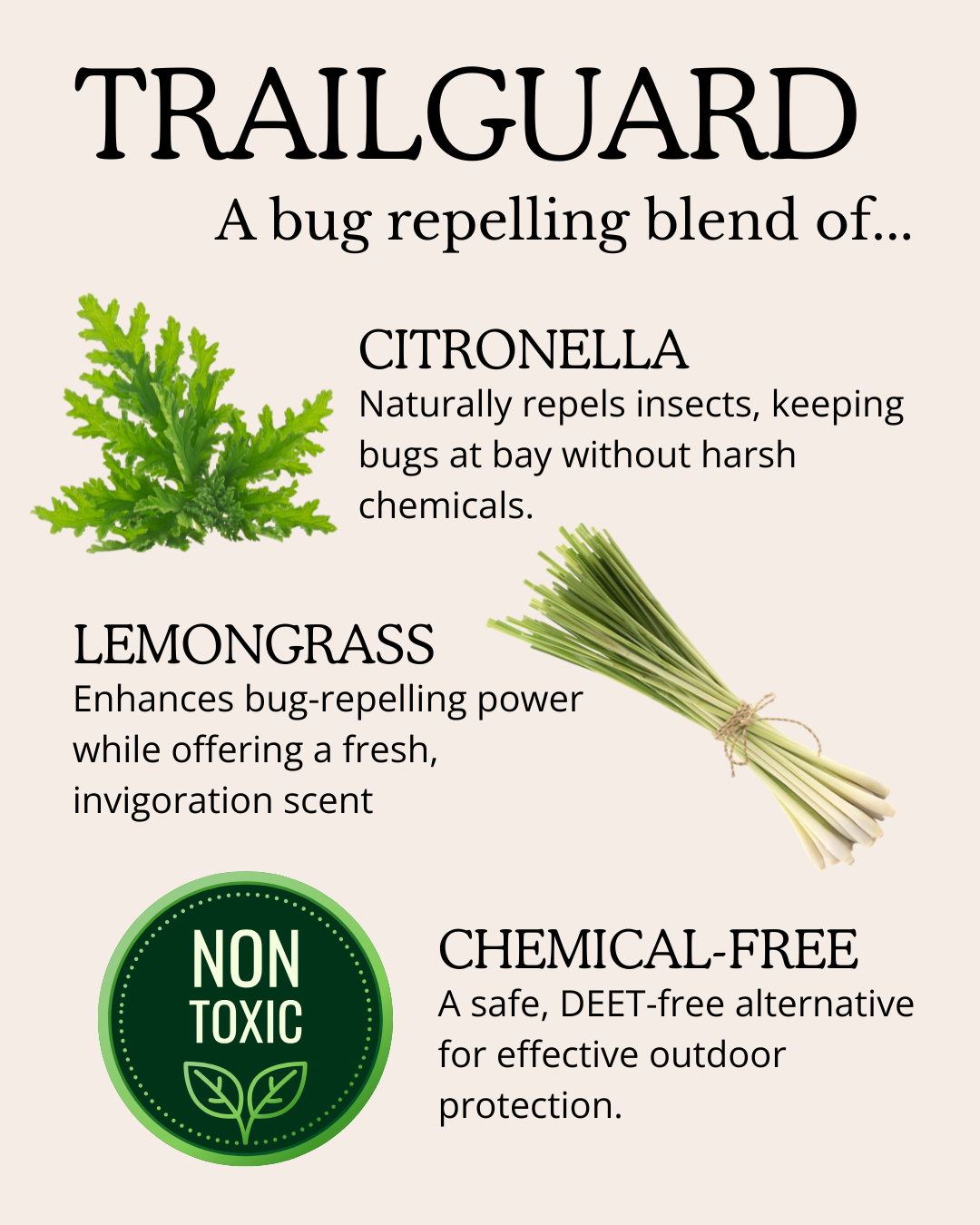 Trailguard – Natural Bug-Repelling Tallow Balm | Whipped Insect Shield with Citronella & Lemongrass